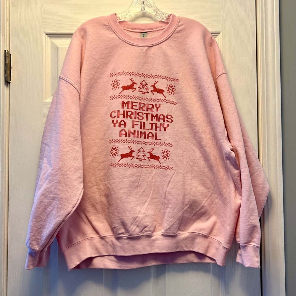 Women’s Christmas Sweatshirt Featuring Home Alone Quote